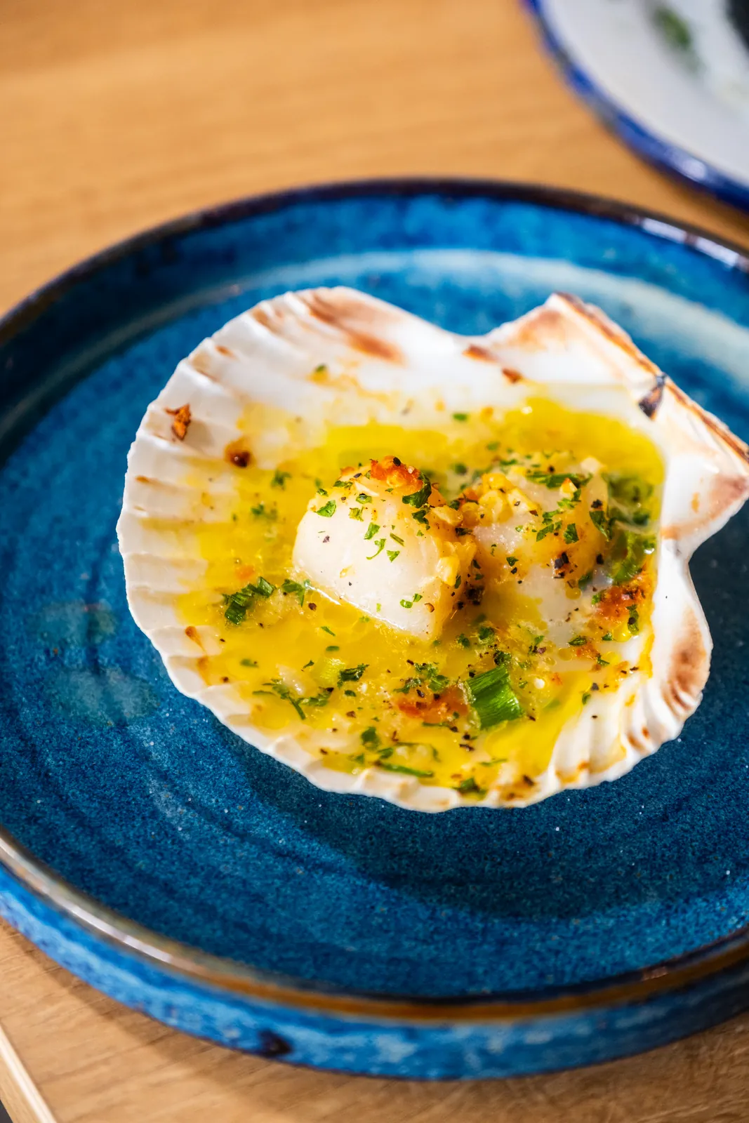 A scallop served in its shell