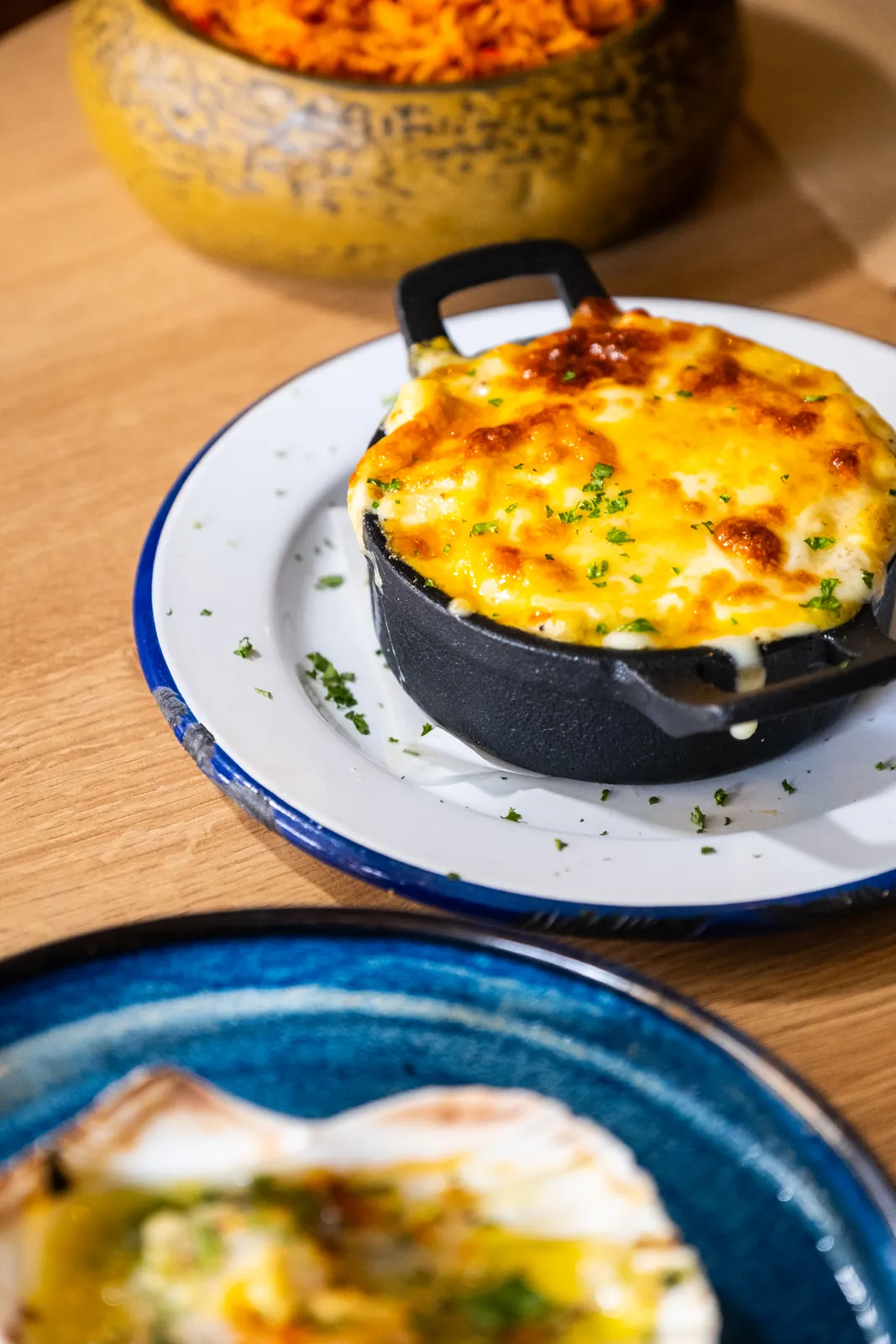 A golden baked small plate
