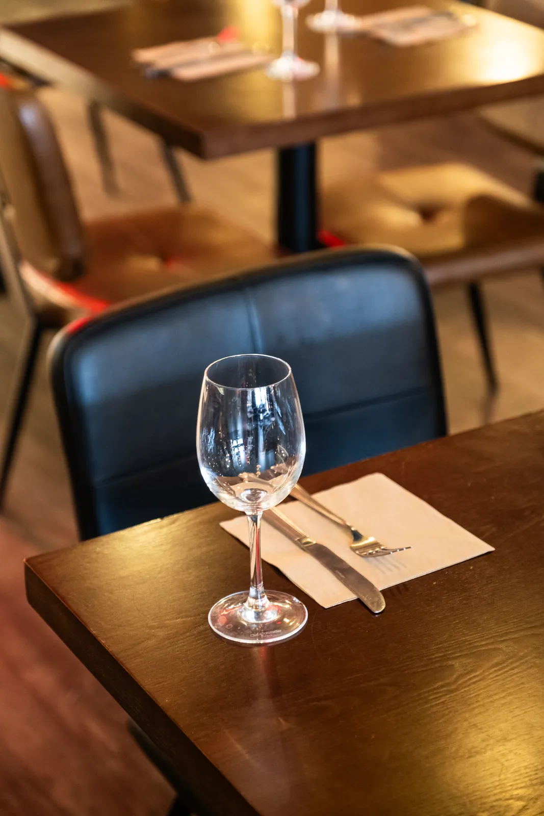 A carefully set table at Monika